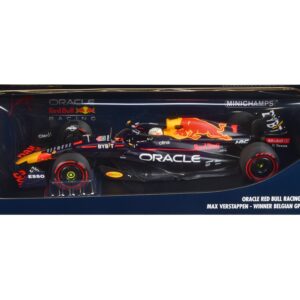 Red Bull Racing RB18 #1 Max Verstappen “Oracle” Winner F1 Formula One “Belgian GP” (2022) with Driver Limited Edition to 420 pieces Worldwide 1/18 Diecast Model Car by Minichamps