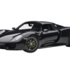 Porsche 918 Spyder Weissach Package Basalt Schwarz Black Metallic 1/12 Model Car by Autoart