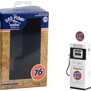 1951 Wayne 505 Gas Pump “Union 76 Regular Gasoline” “No Gas” White “Vintage Gas Pumps” Series 12 1/18 Diecast Model by Greenlight