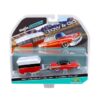 1957 Chevrolet Bel Air with Alameda Trailer Red Tow & Go 1/64 Diecast Model by Maisto