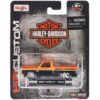 1987 Chevrolet 1500 Pickup Truck Orange Metallic and Black “Harley Davidson” “H-D Custom” Series 1/64 Diecast Model Car by Maisto