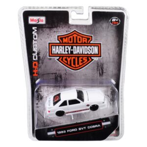 1993 Ford SVT Cobra White “Harley Davidson” 1/64 Diecast Model Car by Maisto