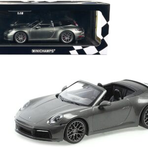 2019 Porsche 911 Carrera 4S Cabriolet Gray Green Metallic Limited Edition to 504 pieces Worldwide 1/18 Diecast Model Car by Minichamps