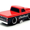 1972 Chevrolet C-10 Pickup Truck Red and Black “Edelbrock” 1/64 Diecast Model Car by Muscle Machines