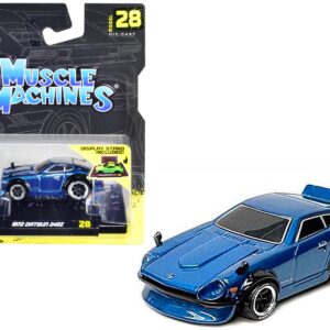 1972 Datsun 240Z Blue Metallic 1/64 Diecast Model Car by Muscle Machines