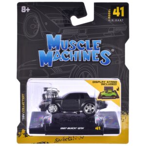 1987 Buick GNX Black Metallic 1/64 Diecast Model Car by Muscle Machines