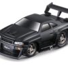 1999 Nissan Skyline GT-R (R34) #5 “Liberty Walk” Matt Black 1/64 Diecast Model Car by Muscle Machines