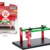 Adjustable Four-Post Lift “Texaco” Red and Green “Four-Post Lifts” Series 2 1/64 Diecast Model by Greenlight