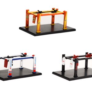 “Four-Post Lifts” Set of 3 pieces Series 4 1/64 Diecast Models by Greenlight