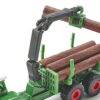 Fendt Favorit 926 Tractor and Forestry Trailer with Crane Green with Logs Diecast Model by Siku