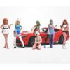 “Cosplay Girls” 6 piece Figure Set for 1/18 Scale Models by American Diorama