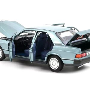 1984 Mercedes-Benz 190 E Light Blue Metallic with Blue Interior 1/18 Diecast Model Car by Norev