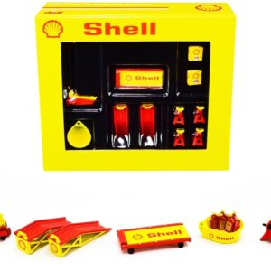 Shop Tool Set of 6 pieces “Shell Oil” 1/18 Diecast Replica by GMP