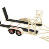 Tandem Car Trailer with Tire Rack Beige “Holman Moody – Competition Proven” 1/18 Diecast Model by GMP