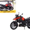 Suzuki V-Strom Red and Black 1/12 Diecast Motorcycle Model by Maisto