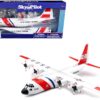 Model Kit Lockheed C-130 Hercules Transport Aircraft White and Red “United States Coast Guard” Snap Together Plastic Model Kit by New Ray