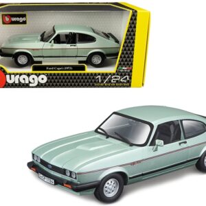 1982 Ford Capri Light Green Metallic 1/24 Diecast Model Car by Bburago