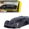 Lamborghini Terzo Millennio Dark Gray Metallic with Black Top and Carbon Accents 1/24 Diecast Model Car by Bburago