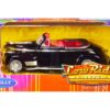 1941 Chevrolet Special Deluxe Convertible Black with Red Interior “Low Rider Collection” 1/24 Diecast Model Car by Welly