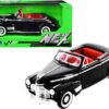 1941 Chevrolet Special Deluxe Convertible Black with Red Interior “NEX Models” 1/24 Diecast Model Car by Welly