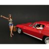 Hitchhiker 2 piece Figurine Set (Green Shirt) for 1/18 Scale Model Cars by American Diorama