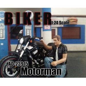 Biker Motorman Figure For 1:24 Scale Models by American Diorama