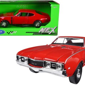 1968 Oldsmobile 442 Red 1/24 Diecast Model Car by Welly