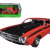 1970 Dodge Challenger T/A Red with Black Hood and Black Stripes “NEX Models” 1/24 Diecast Model Car by Welly