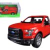 2015 Ford F-150 Regular Cab Pickup Truck Red 1/24-1/27 Diecast Model Car by Welly