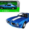 1972 Pontiac Firebird Trans Am Blue Metallic 1/24 Diecast Model Car by Welly