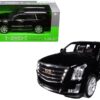 2017 Cadillac Escalade with Sunroof Black 1/24-1/27 Diecast Model Car by Welly