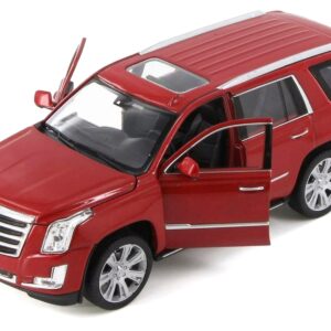 2017 Cadillac Escalade with Sunroof Red Metallic 1/24-1/27 Diecast Model Car by Welly