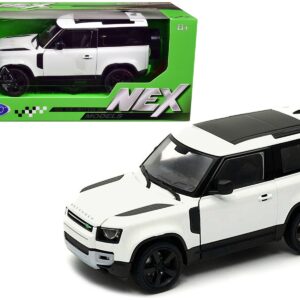 2020 Land Rover Defender Cream White “NEX Models” 1/26 Diecast Model Car by Welly