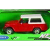 1967 Jeep Jeepster Commando Station Wagon Red with White Top “NEX Models” Series 1/24 Diecast Model Car by Welly