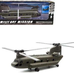 Boeing CH-47 Chinook Aircraft “United States Army” Olive Drab “Military Mission” Series 1/60 Diecast Model by New Ray