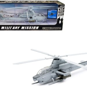 Bell AH-1Z Cobra Helicopter Gray “US Air Force” “Military Mission” Series 1/55 Diecast Model by New Ray