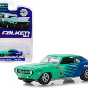 1969 Chevrolet Camaro #88 “Falken Tires” “Hobby Exclusive” 1/64 Diecast Model Car by Greenlight