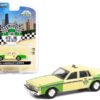 1987 Chevrolet Caprice Yellow and Green “Chicago Checker Taxi Affl Inc.” “Hobby Exclusive” 1/64 Diecast Model Car by Greenlight