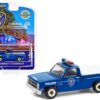 1981 Chevrolet C-10 Custom Deluxe Pickup Truck Blue with White Truck Bed Cover “Conrail (Consolidated Rail Corporation) Police” “Hobby Exclusive” 1/64 Diecast Model Car by Greenlight