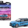 2022 Ford Mustang Mach-E Police Blue with Black Top “All-Electric Pilot Program Vehicle” “Hobby Exclusive” Series 1/64 Diecast Model Car by Greenlight