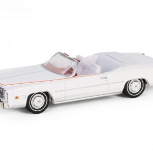 1976 Cadillac Eldorado Convertible White with Red and Blue Stripes “The End of an Era 1916-1976” “Hobby Exclusive” Series 1/64 Diecast Model Car by Greenlight