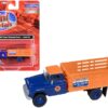 1955 Chevrolet Stakebed Truck “Union 76” Blue and Orange 1/87 (HO) Scale Model by Classic Metal Works