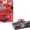 1957 Chevrolet Stepside Tow Truck “Texaco” Gray Metallic with Red Top 1/87 (HO) Scale Model Car by Classic Metal Works