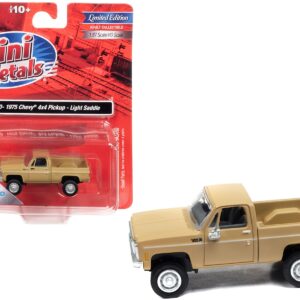 1975 Chevrolet 4×4 Pickup Truck Light Saddle Beige 1/87 (HO) Scale Model Car by Classic Metal Works