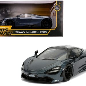 Shaw’s McLaren 720S RHD (Right Hand Drive) Metallic Gray “Fast & Furious Presents: Hobbs & Shaw” (2019) Movie 1/24 Diecast Model Car by Jada