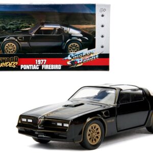 1977 Pontiac Firebird Black “Smokey and the Bandit” (1977) Movie “Hollywood Rides” Series 1/32 Diecast Model Car by Jada