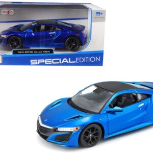 2018 Acura NSX Blue with Black Top 1/24 Diecast Model Car by Maisto