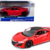 2018 Acura NSX Red with Black Top 1/24 Diecast Model Car by Maisto