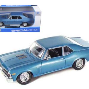 1970 Chevrolet Nova SS Coupe Blue 1/24 Diecast Model Car by Maisto