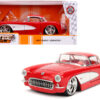 1957 Chevrolet Corvette Red with Red Interior “Bigtime Muscle” 1/24 Diecast Model Car by Jada